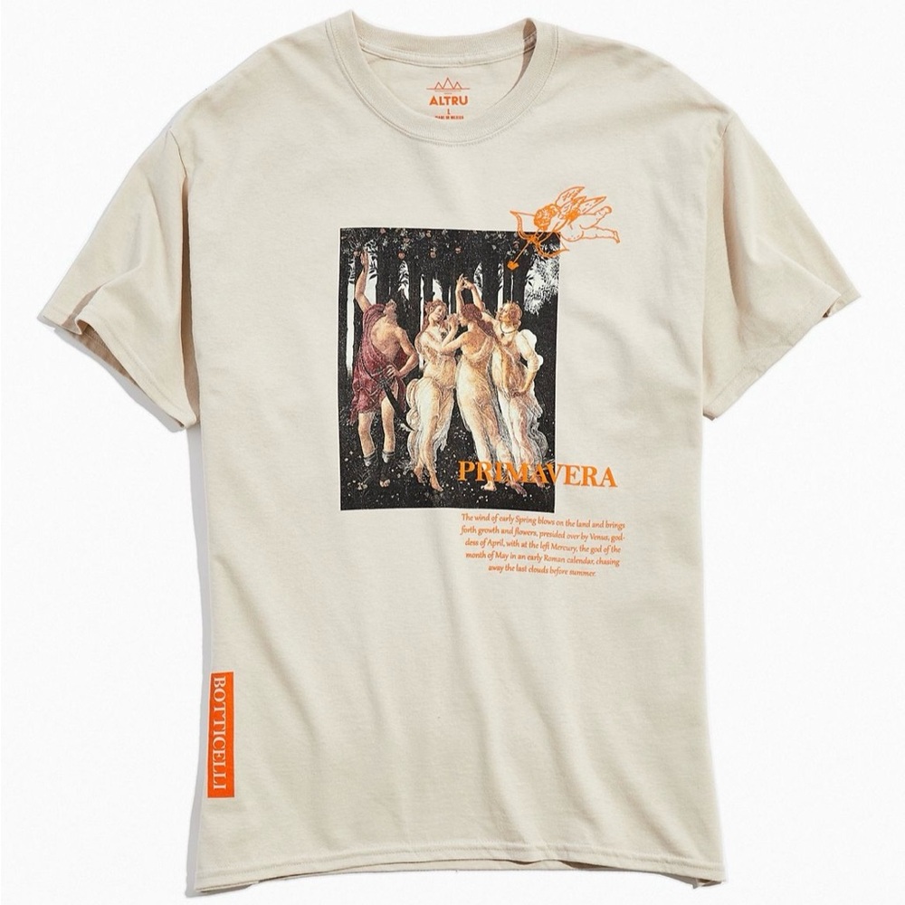 NWT Altru Apparel Urban Outfitters Primavera Botticelli Graphic Tee size M